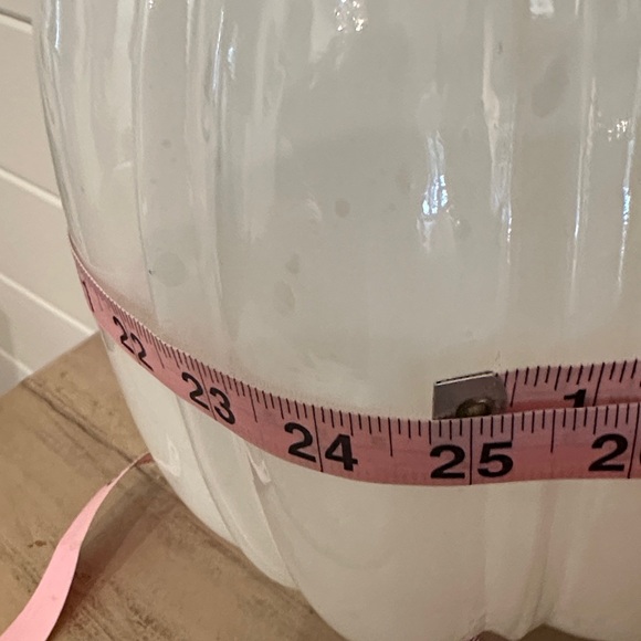 Large White Glass Pumpkin Decor - Picture 11 of 13